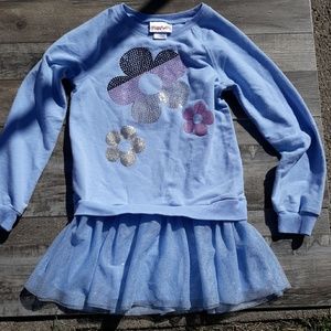 Girls light blue sweater dress size 7-8